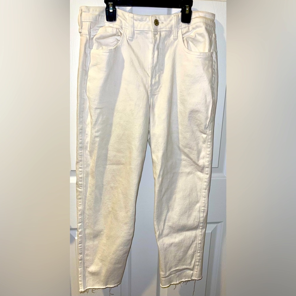 Hollister juniors white jean 13R 31X27 ultra high rise vintage straight stretch